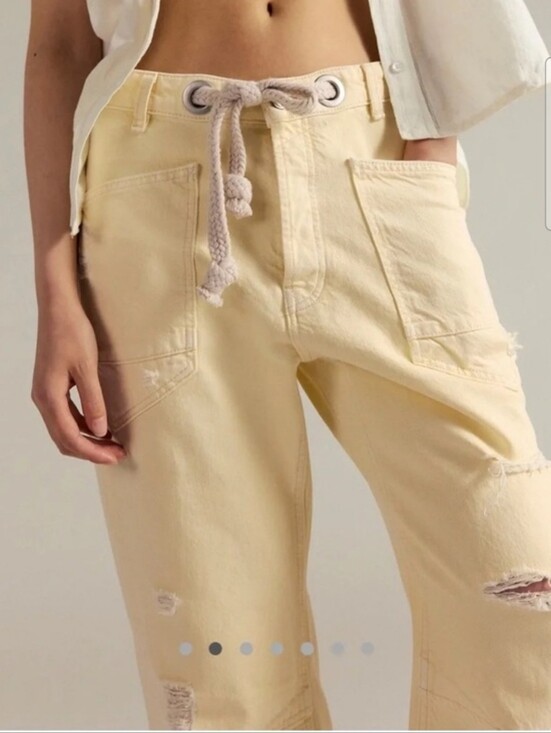 Free People Denim - 🍋 We The Free Moxie Barrel Jeans - Lemon Icing